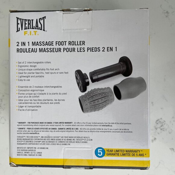 Everlast F.I.T. 2 IN 1 Massage Foot Roller w Interchangeable Rollers Sz OS NWT - Picture 5 of 5